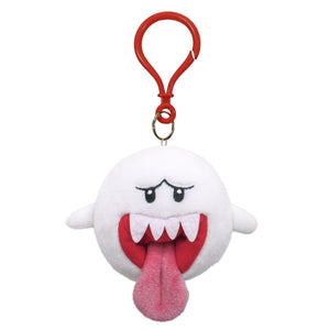 Little Buddy 1856 Super Mario Plush Dangler - Ghost Boo, 4"