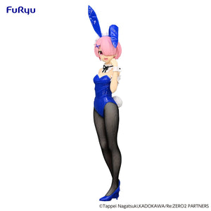 Furyu USA (AMU-SHP1501) Re:Zero Starting Life in Another World Bi-Cute Bunnies Figure - Ram Blue Color ver.