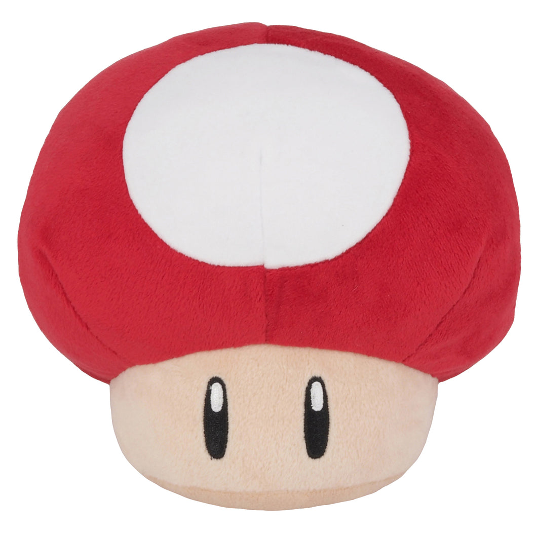 Little Buddy Super Mario All Star Collection Red Super Mushroom Plush, 6